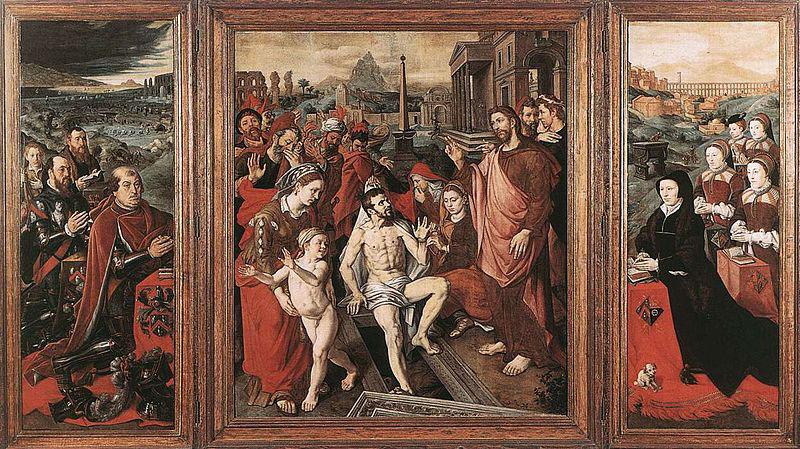 VERSPRONCK, Jan Cornelisz Triptych of the Micault Family oil painting image